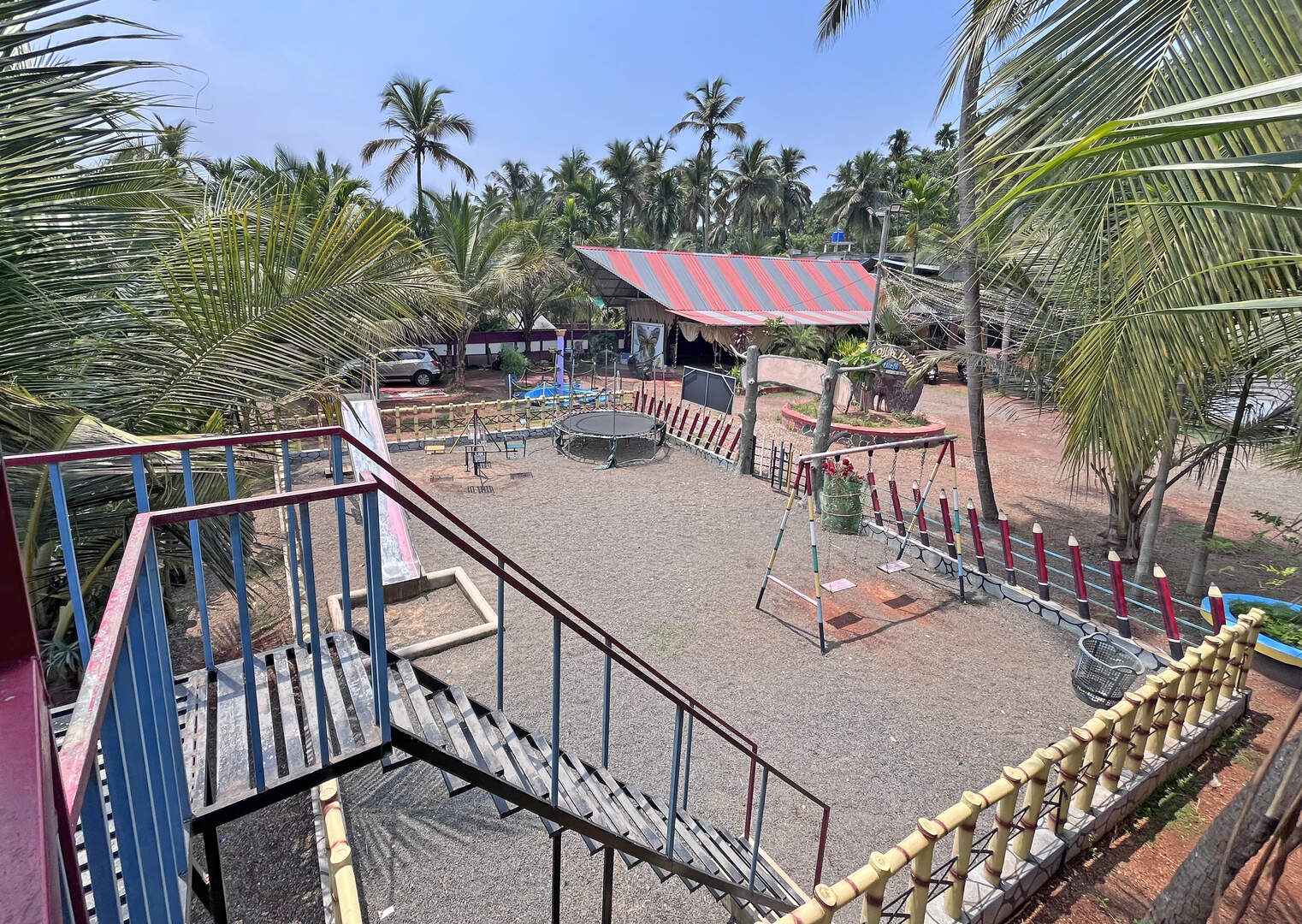 View of park layout and play areas from watch tower